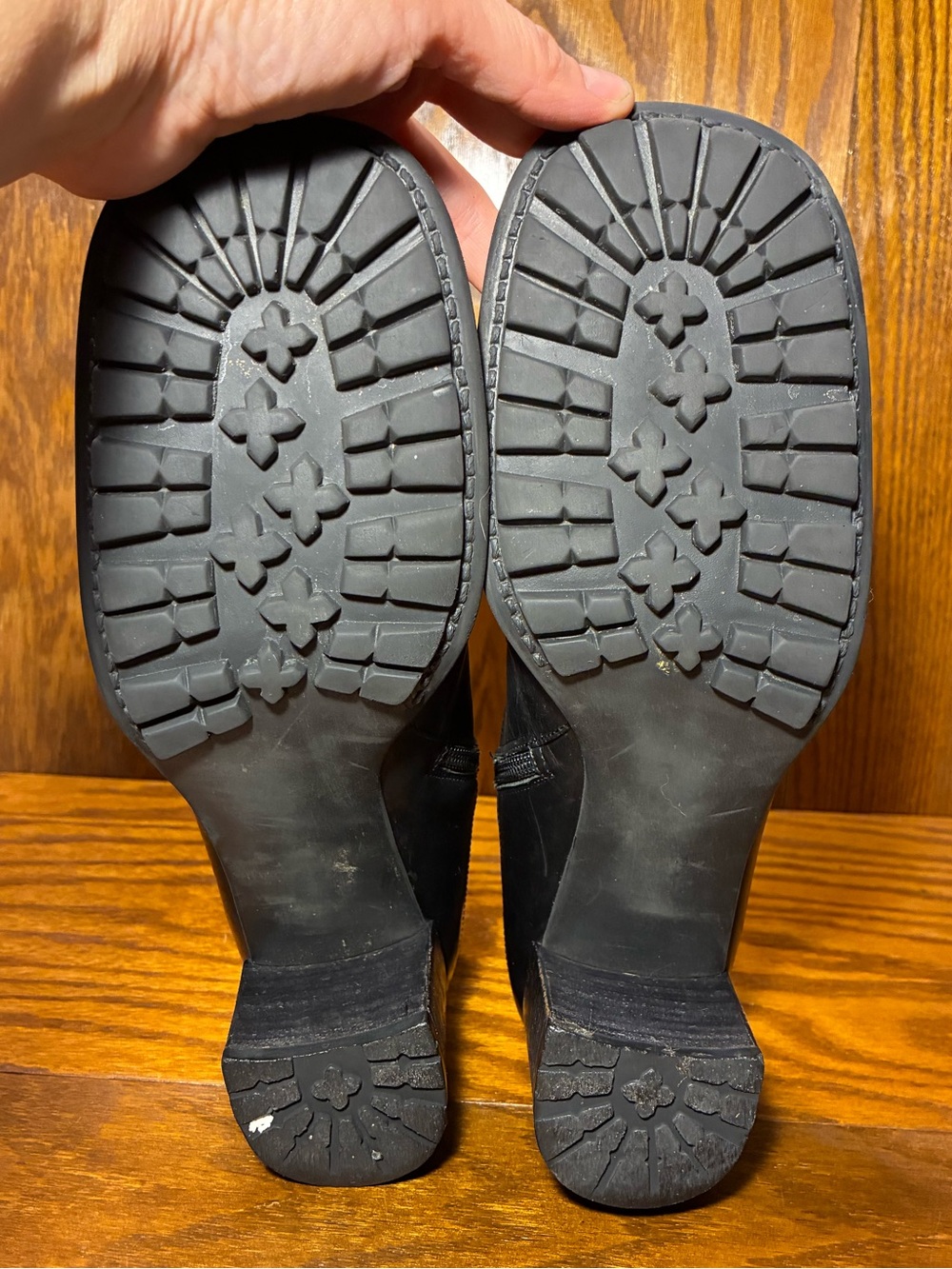 Y2K VTG Via Spiga ITALY MADE Square Toe Ankle Boots Black Leather Size 9 Narrow - Picture 10 of 15